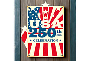 USA 250th Celebration Poster, a Decorative Illustration by Sharon Schwalbe (Thumbnail 4 of 5)