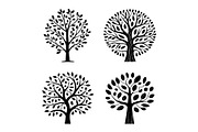Stylized Tree Outline Clipart Pack, an Illustration by Designs_River (Thumbnail 4 of 7)