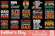 Father's Day SVG Bundle, an Object Graphic by FunnySVGCrafts (Thumbnail 1 of 17)