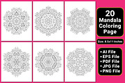 Mandala Coloring Book Pages, a Pattern Graphic by mirajeee (Thumbnail 4 of 4)