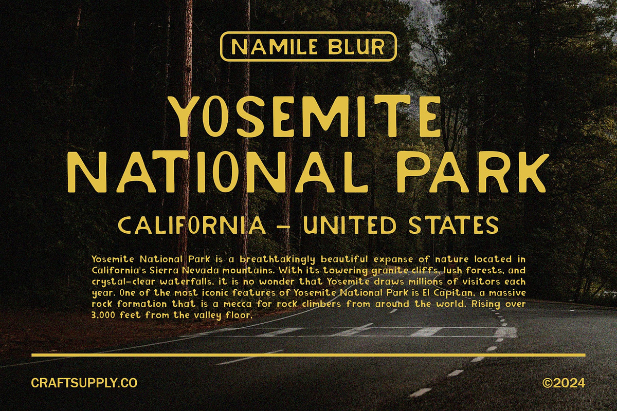 Namile Blur, a Sans Serif Font by Craft Supply Co. (Photo 7 of 8)