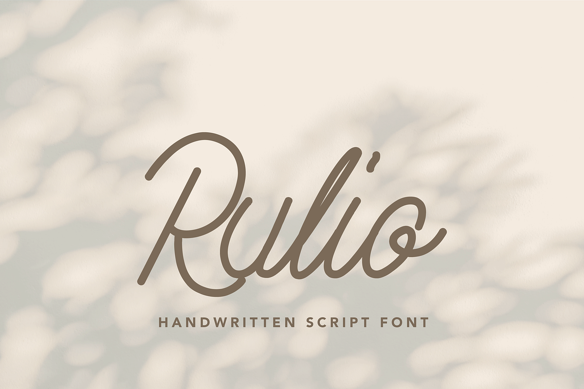 Rulio Monoline Font, a Script Font by Creative Foundry (Photo 1 of 9)
