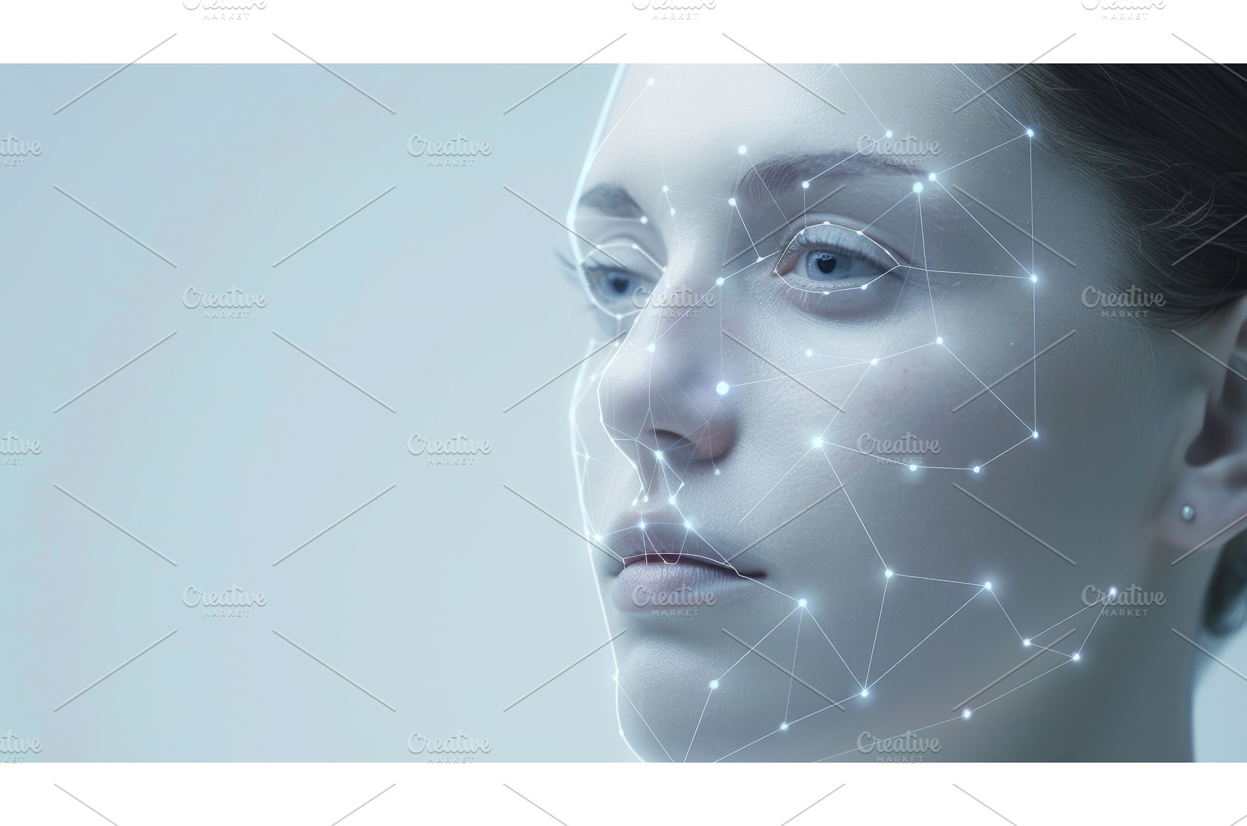 Concept of facial recognition, a Technology Photo by ZinetroN