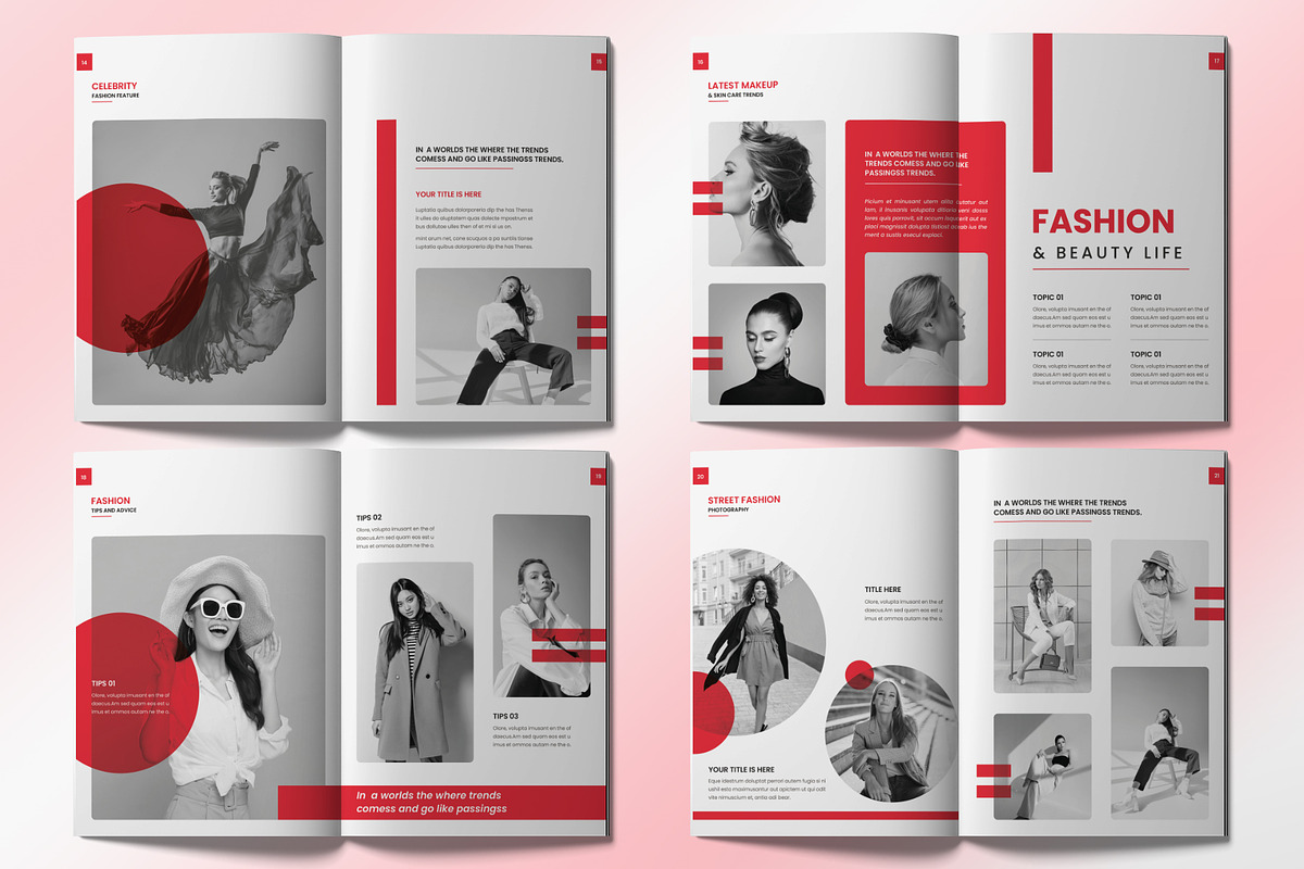 Fashion Magazine Template, a Magazine Template by graphypix (Photo 7 of 9)