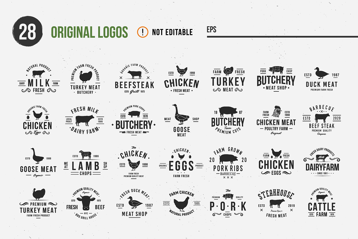 Farm Animals Logo & Graphics, a Branding & Logo Template by DenysHolovatiuk (Photo 5 of 13)