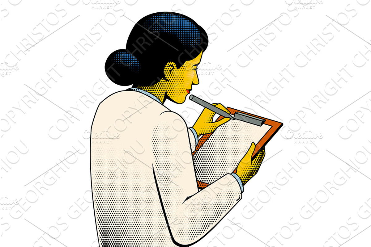 Female Scientist Doctor Woman, an Illustration by Christos Georghiou