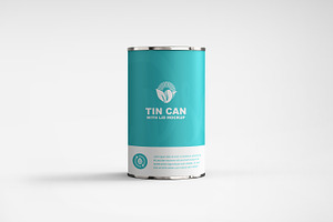 Tin Can With Lid Packaging Mockup