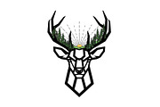 Artistic Geometric Deer Head Bundle, an Illustration by yasushie (Thumbnail 15 of 31)