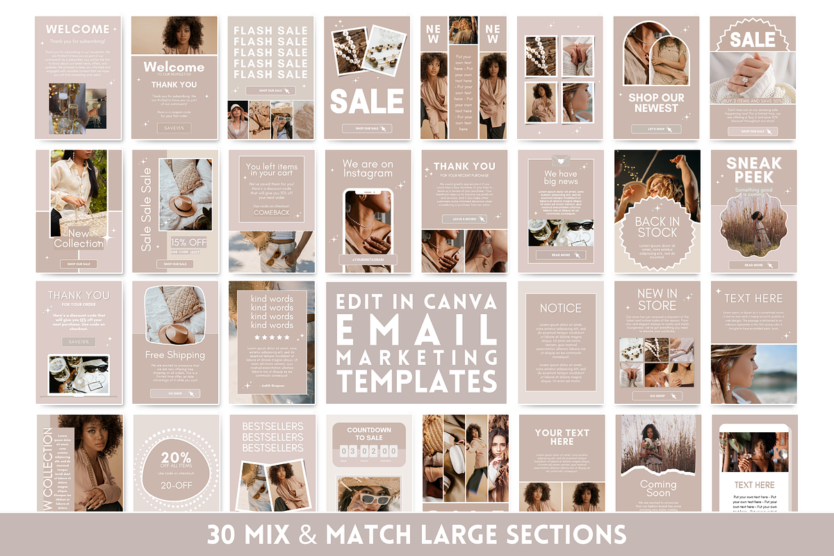 Beige Newsletter Templates, an Email Template by SunshineStudioBoutique (Photo 5 of 9)