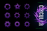 Futuristic Neotribal Chrome Shapes, an Object Graphic by Svaha Graphic Studio (Thumbnail 4 of 6)