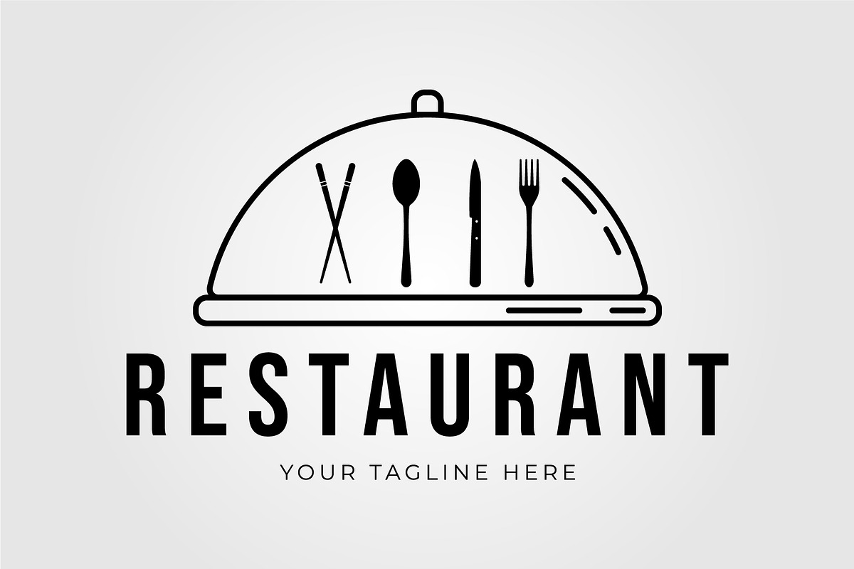 serve hood restaurant or cutlery, a Graphic by Rizkaarishandy_shop