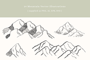 Forest Mountain Vector Illustrations, an Illustration by Emma Webb Studio (Thumbnail 2 of 9)