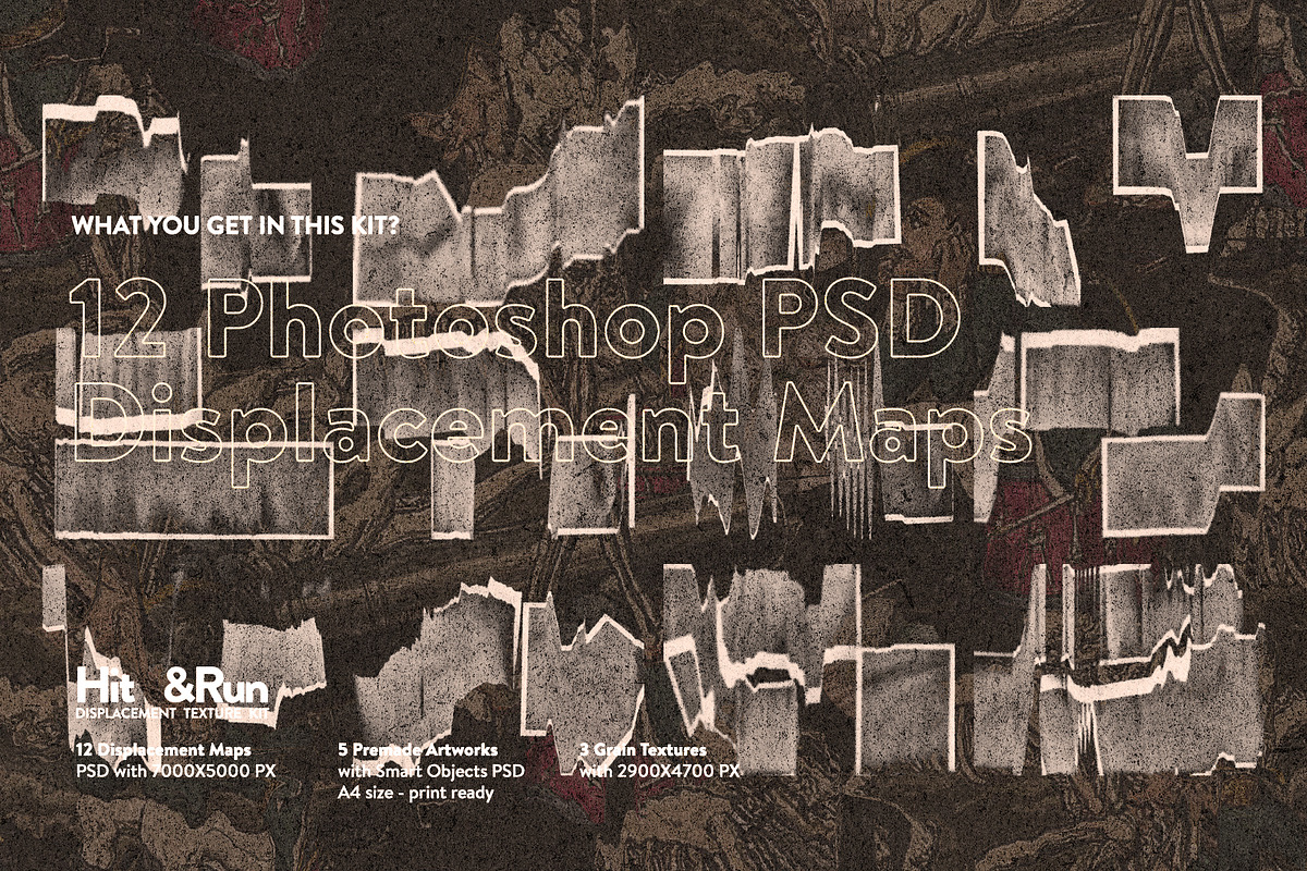 Hit&Run Displacement Map Texture Kit, a Texture Graphic by nicholasasmita (Photo 5 of 15)