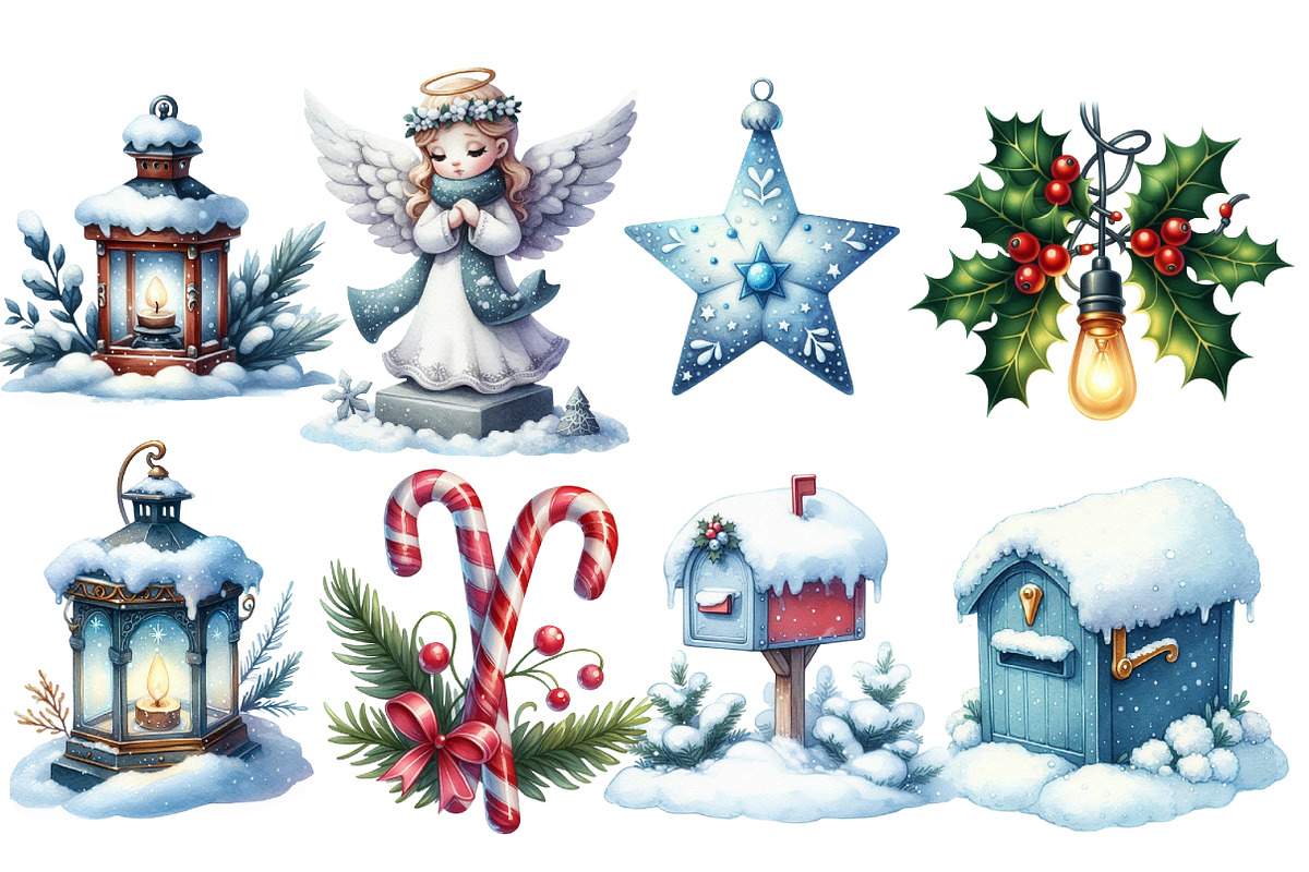 Cute Christmas Day Clipart, an Illustration by Designworld (Photo 5 of 6)