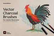 Vector Charcoal Brushes, a Brush Add-On by Komet & Flicker (Thumbnail 1 of 11)