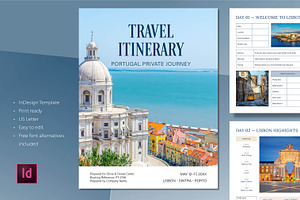Travel Agency Itinerary Template, a Brochure Template by R-studio
