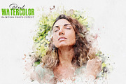 Real Water Color Painting Photo, an Action Add-On by S Graphic Studio (Thumbnail 1 of 2)