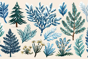 Winter Plants Procreate StampBrushes