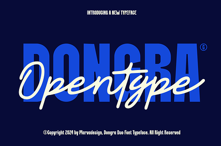 Dongra - Duo Font, a Script Font by Marvadesign