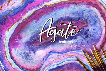 Agate 2 watercolor collection
