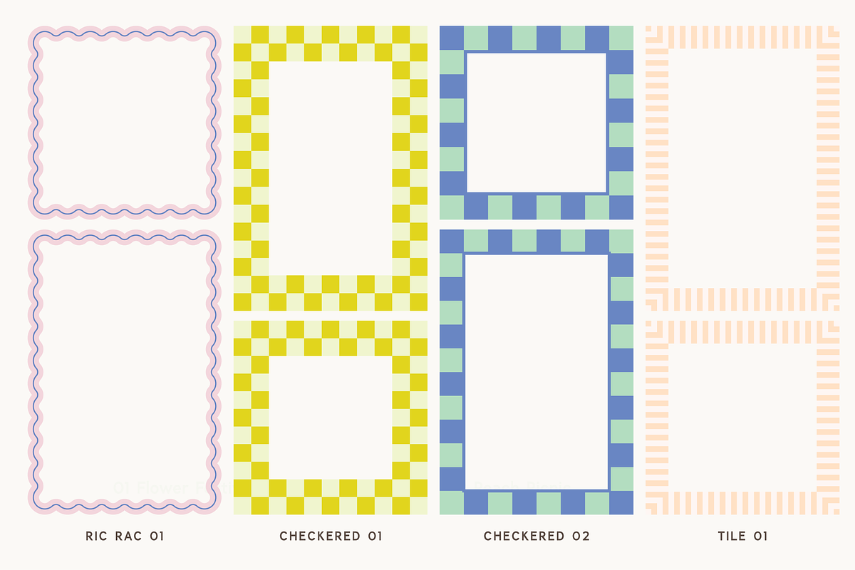 Pastel Pop Frames & Labels, a Graphic by cassi has hobbies (Photo 4 of 9)