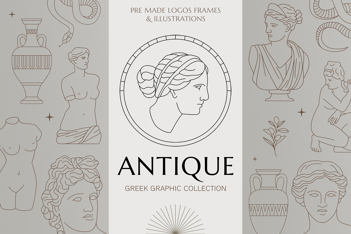 Antique Greek Graphic collection, an Illustration by ms Julia Nova (Photo 1 of 5)