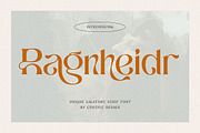 Ragnheidr Unique Serif, a Serif Font by Cruzine (Thumbnail 1 of 8)