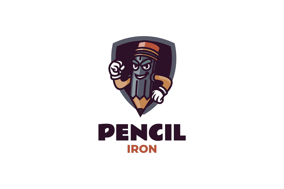 Mascot Iron Pencil Logo Design, a Branding & Logo Template by Artnivora.Std