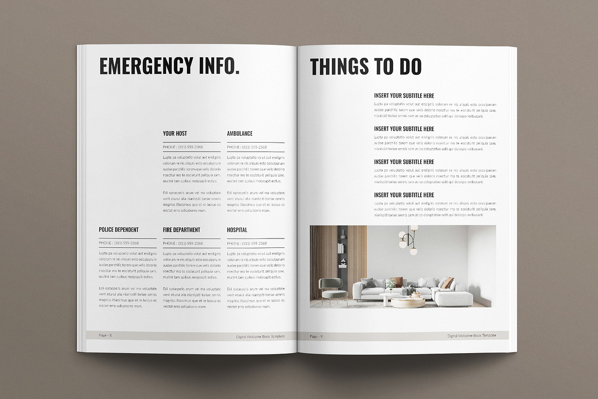 Digital Welcome Book Template, a Brochure Template by E-Type (Photo 4 of 7)