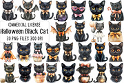 Halloween Black Cat Coquette Bow PNG, an Illustration by CraftArtStudio (Thumbnail 1 of 6)