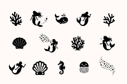 32 Mermaid and Ocean Animals Svg, an Animal Illustration by BoudaTemplate (Thumbnail 2 of 2)
