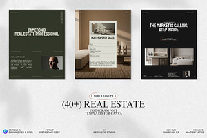 Modern Real Estate Instagram Kit, a Social Media Template by The Aesthetic Studio