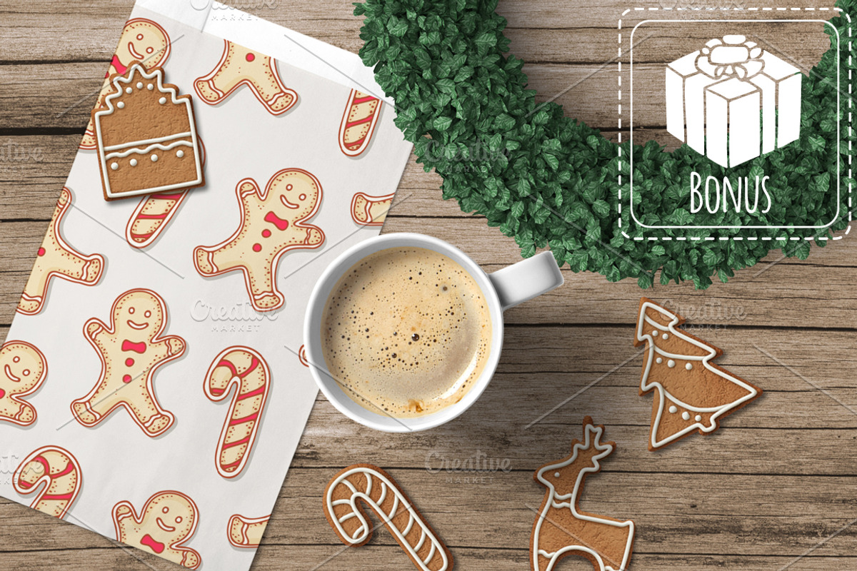 Vector cookies set + bonus, a Decorative Illustration by Zhemchuzhina (Photo 1 of 11)