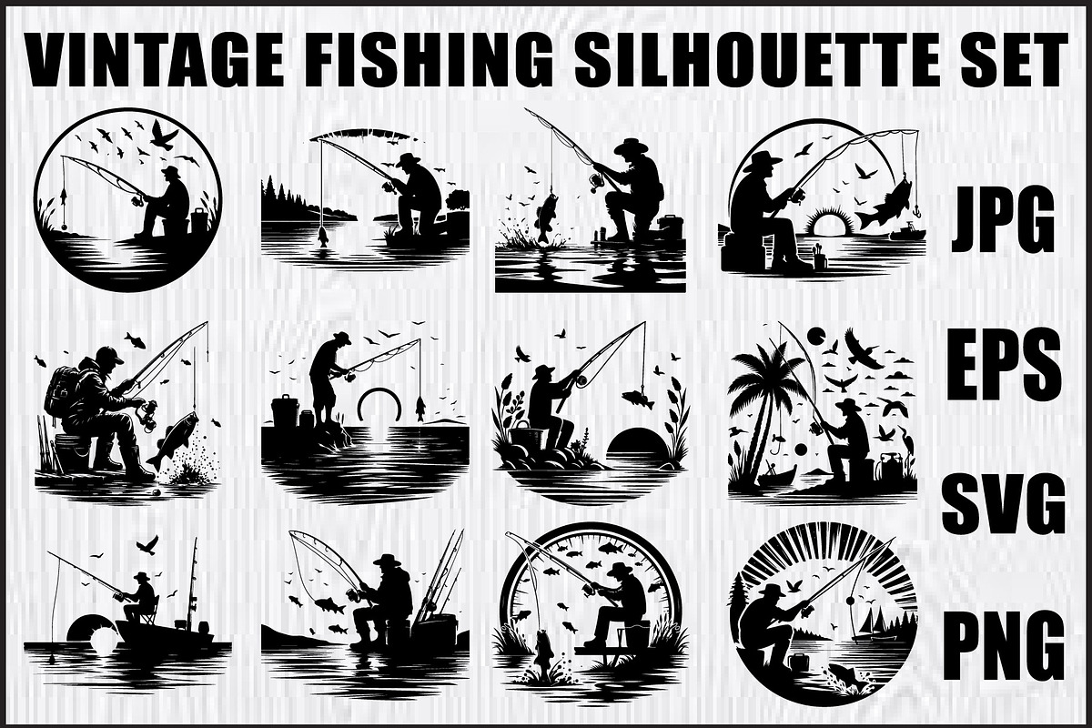 Fishing Vector Scene Bundle, an Object Graphic by jahid234 (Photo 1 of 13)