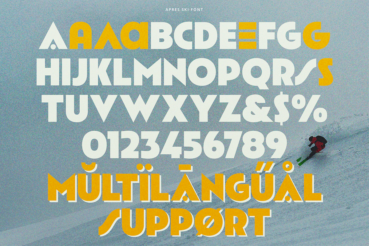 Apres Ski - Bold Retro Display Font, a Sans Serif Font by Surplus Type Co (Photo 2 of 10)