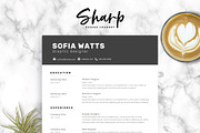 Modern Resume Template for Word, a Resume Template by SharpResumeFoundry (Thumbnail 1 of 5)