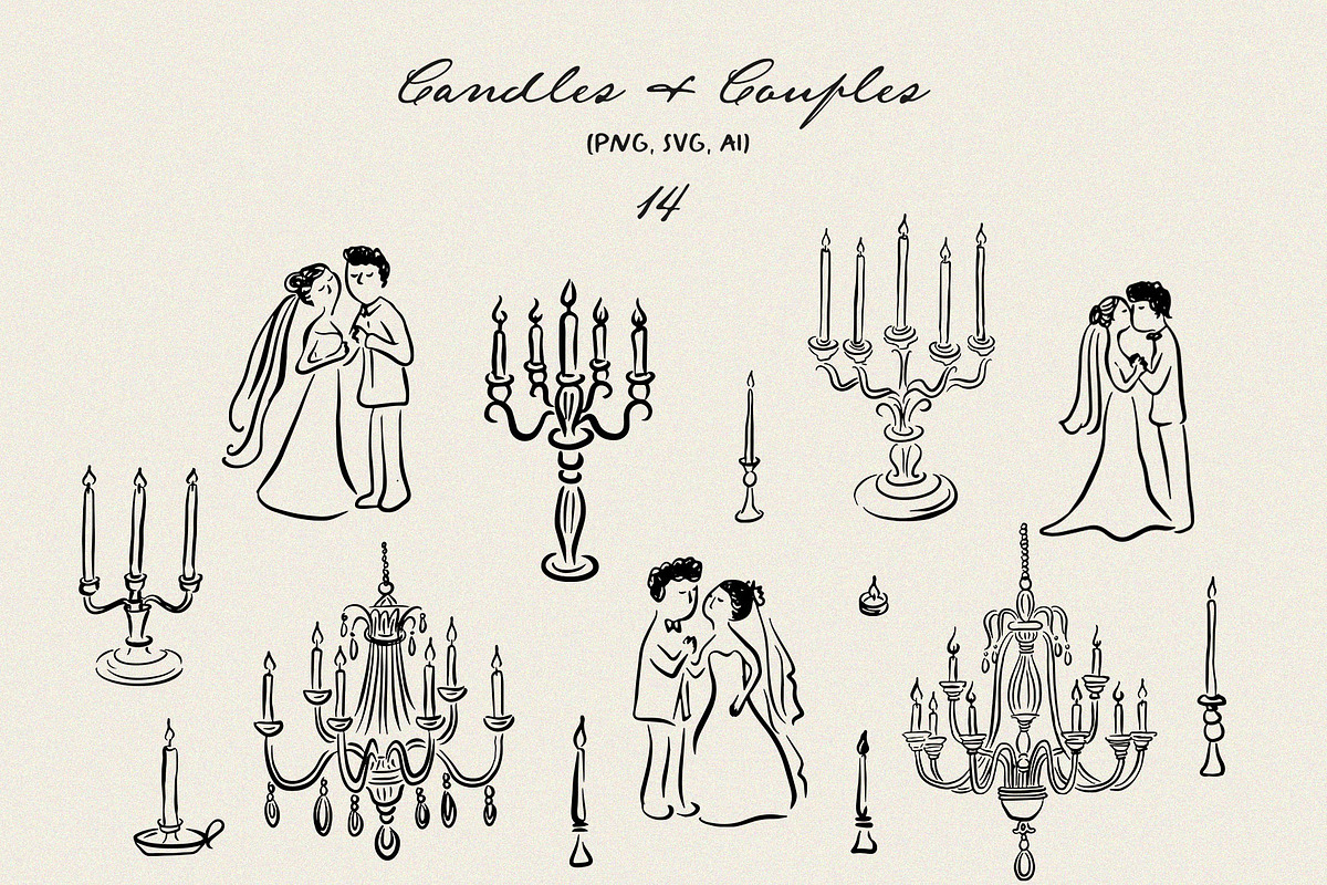 Whimsical Wedding Illustrations SVG, an Illustration by Calamar Studio (Photo 13 of 33)