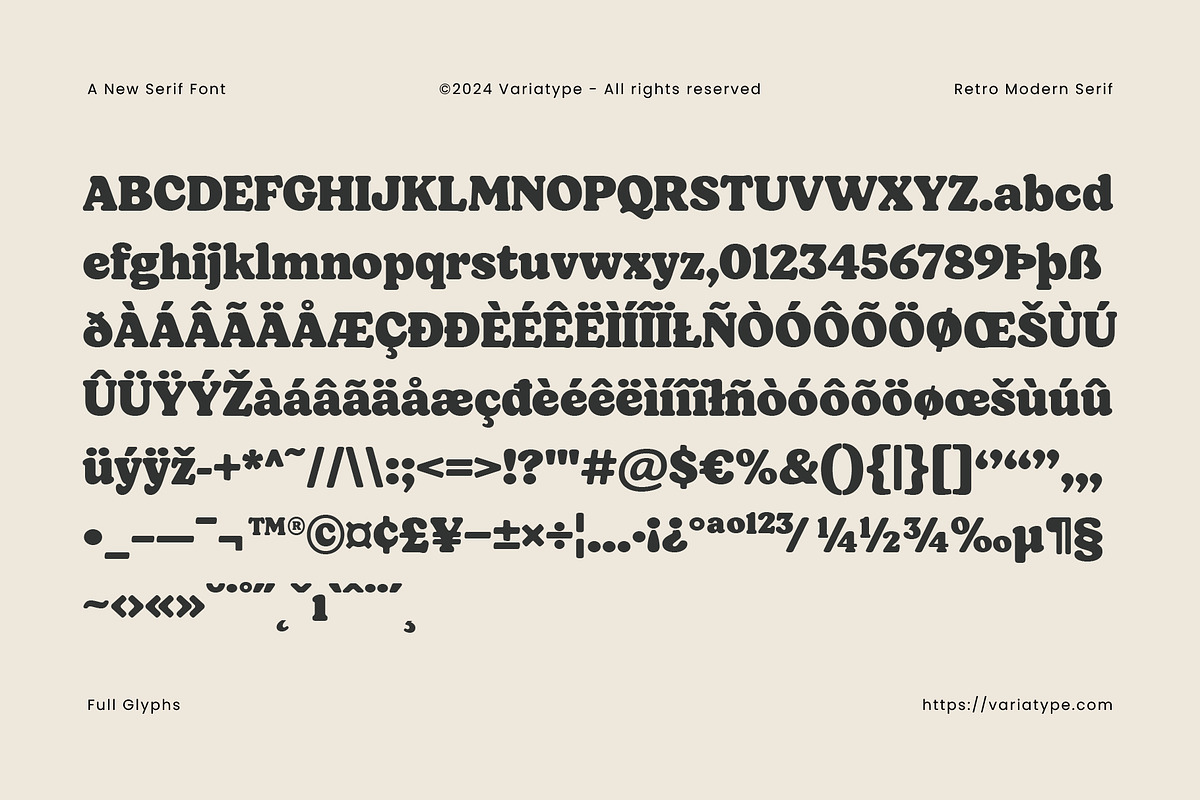Blacker Shield - Retro Modern Serif, a Serif Font by Variatype (Photo 7 of 7)