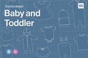 Baby Toddler Tech Pack Template Kit, an Apparel Mockup by Swatch Supply (Thumbnail 1 of 6)