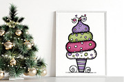 Whimsical Christmas Clipart Bundle, an Illustration by Canvas Craft (Thumbnail 6 of 6)