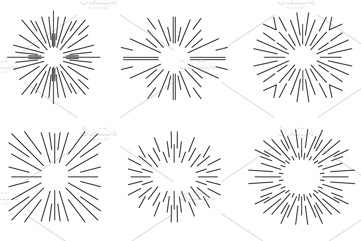 Sunburst Vector Rays, an Illustration by Krukowski Graphics (Photo 2 of 2)