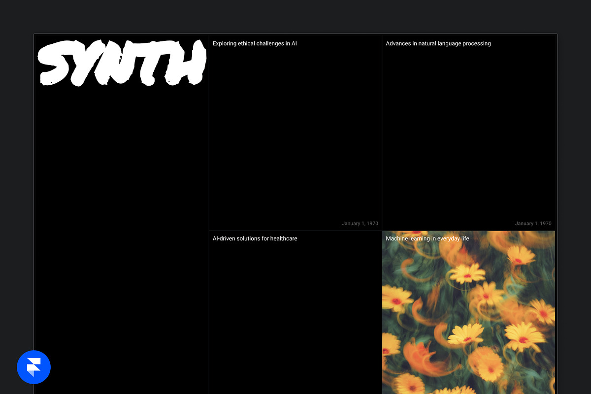 Synth Journal - Framer template, a Websites & App Template by antrdnv (Photo 1 of 5)