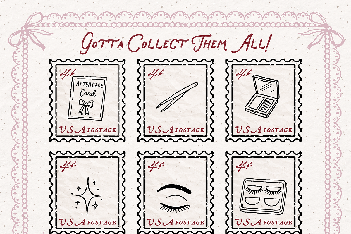 Lash Tech Clipart, Beauty Doodles, an Object Illustration by The October Creative (Photo 6 of 6)
