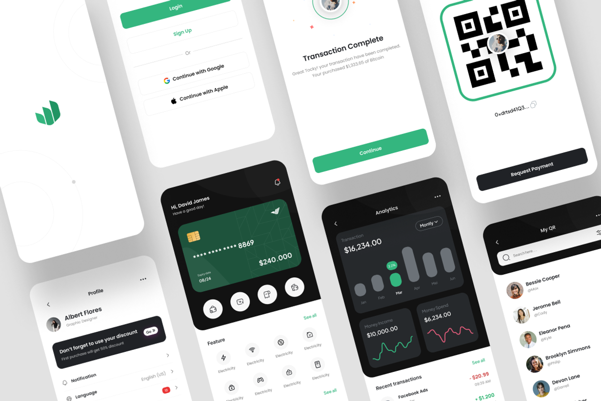 MBank - E-Wallet App UI Kit, an UI Kit Template by iDoodle Studio (Photo 4 of 4)