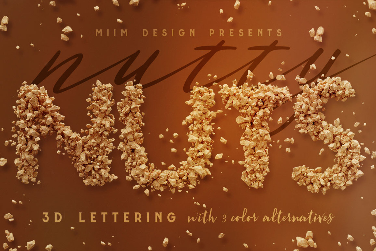 3D Lettering Mega Bundle 6 Sweets, a Graphic by MIIM