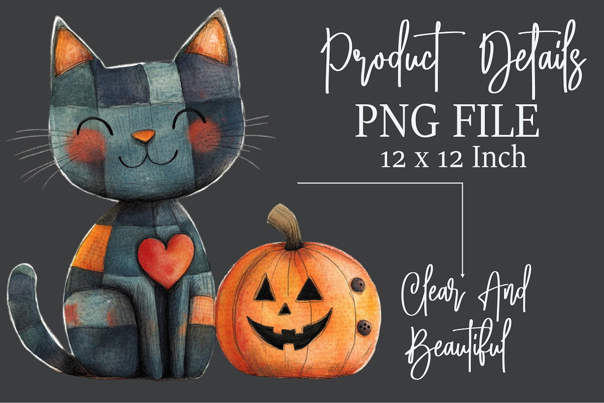 Patchwork Style Halloween Clipart, an Illustration by Rose Art (Photo 7 of 7)