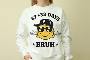 67+33 Days Of School PNG, a Graphic by Vector Portal