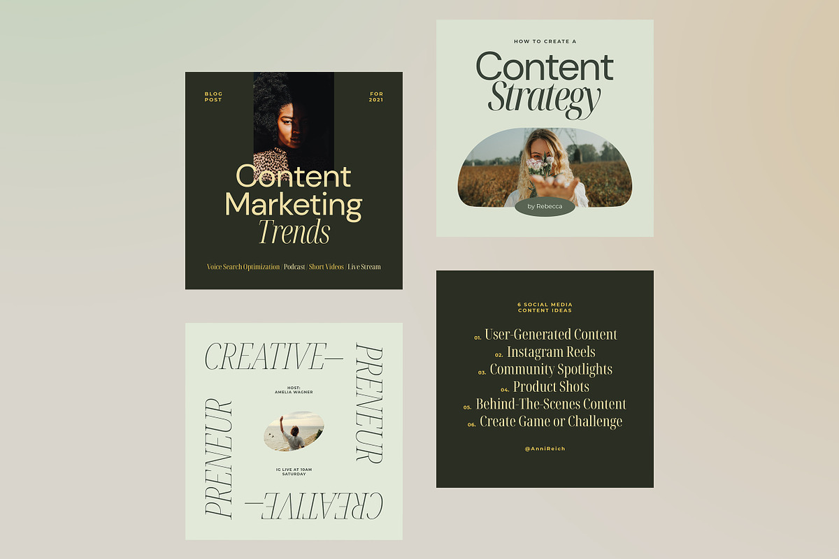 Content Creators Instagram CANVA PS, a Social Media Template by September 5th (Photo 10 of 18)