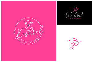 Flying Kestrel Bird Dove Pigeon Logo, a Branding & Logo Template by Enola99d