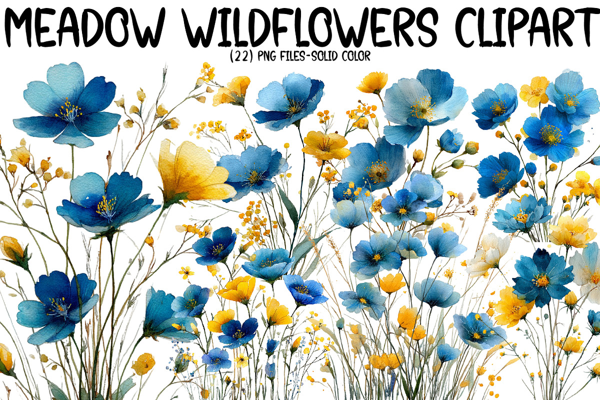 Meadow wildflowers Clipart, an Illustration by Designworld (Photo 1 of 8)